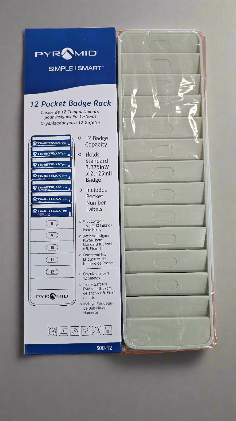 12 Pocket HID & Proximity Bade Rack